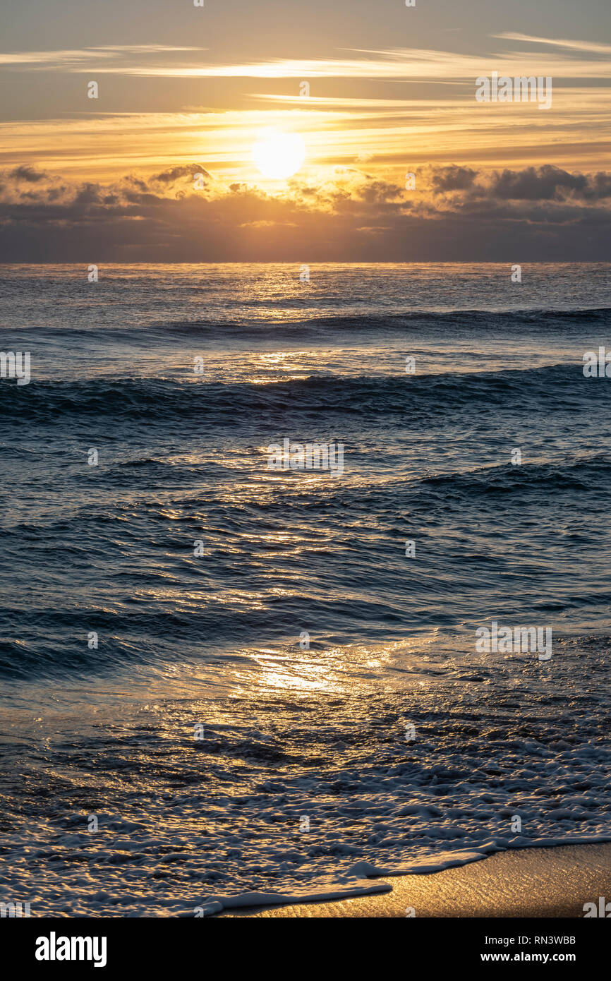 Vagues sur plage à Boca Raton, Floride Banque D'Images