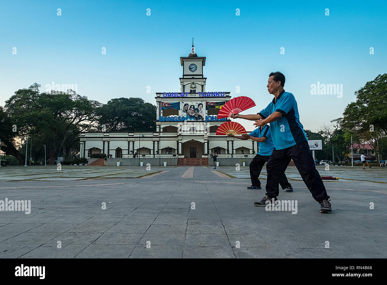 Les gens de la ville de Muar Banque D'Images