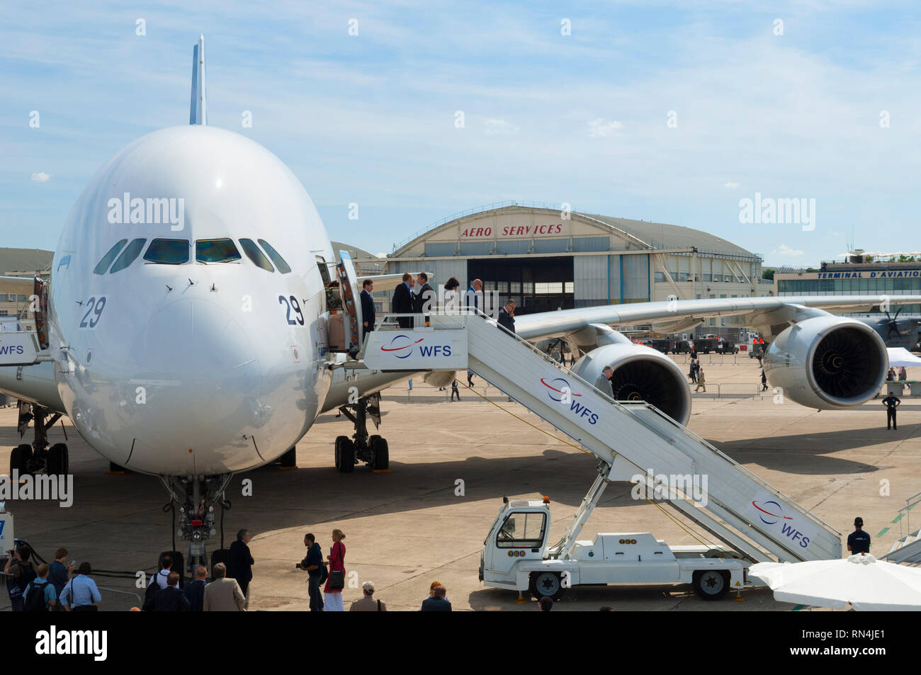 France, Seine Saint Denis (93), l'aéroport de Paris-Le Bourget, International Paris Air Show 2009, Airbus A380 Banque D'Images