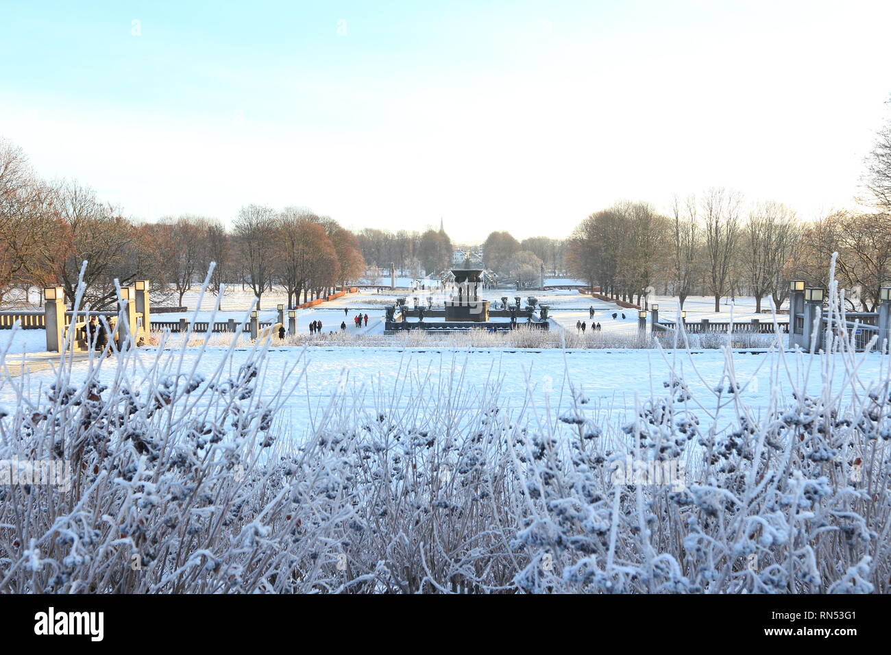Oslo, Norvège - 30 décembre 2018 : Sculpture réalisée par Gustav Vigeland dans le parc Frogner. Banque D'Images
