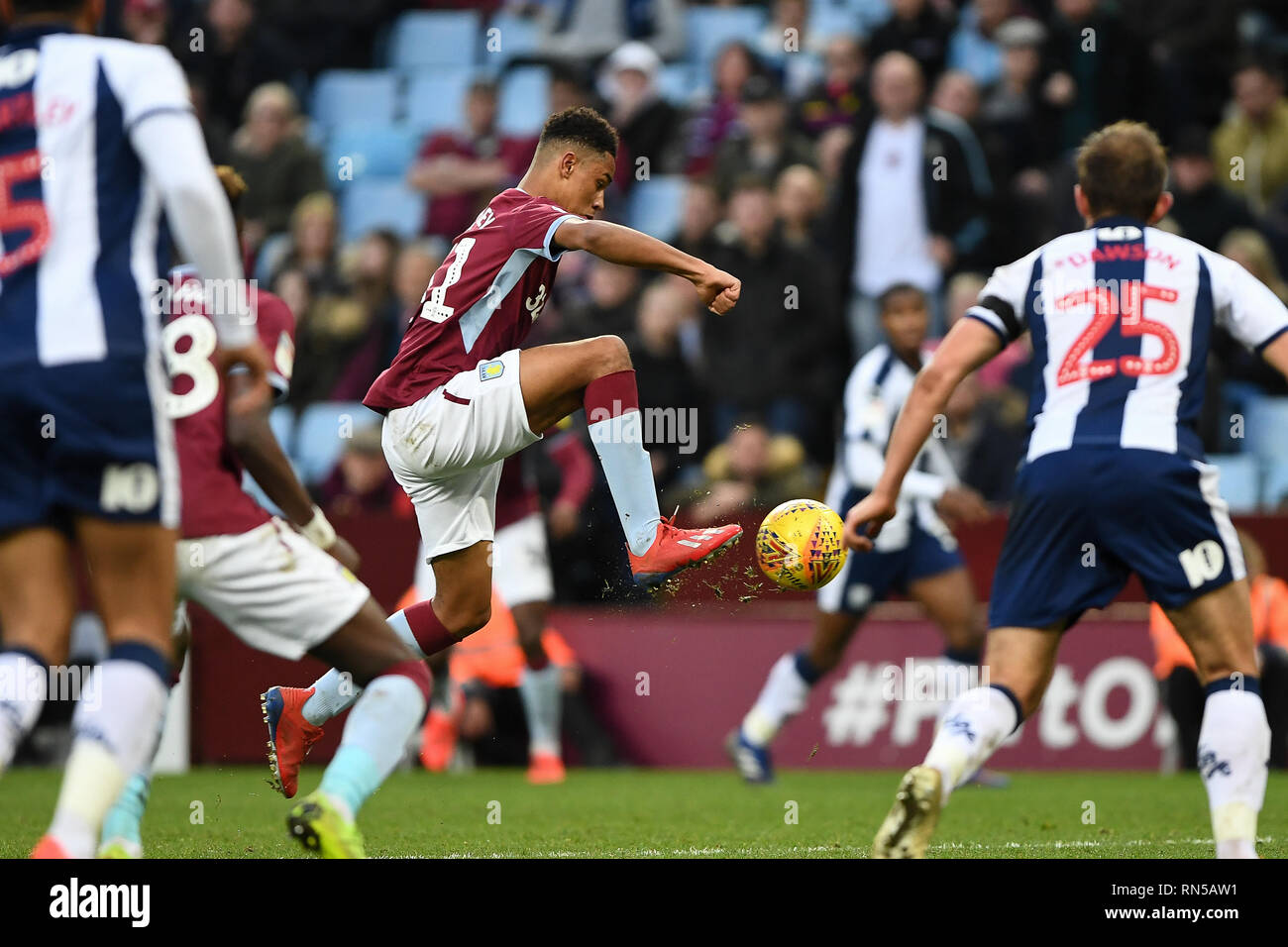 16 février 2019, l'établissement Villa Park, Birmingham, Angleterre ; Sky Bet Championnat, Aston Villa vs West Bromwich Albion : Jacob Ramsey (41) de Aston Villa Crédit : Jon Hobley/News Images images Ligue de football anglais sont soumis à licence DataCo Banque D'Images