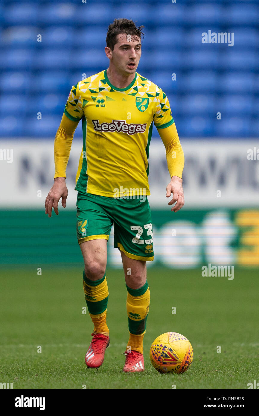 Norwich City Kenny McLean en action pendant le match 16 février 2019, le stade de l'Université de Bolton, Bolton, Angleterre ; Sky Bet Championship, Bolton Wonderers vs Norwich City ; Credit : Terry Donnelly /News Images images Ligue de football anglais sont soumis à licence DataCo Banque D'Images