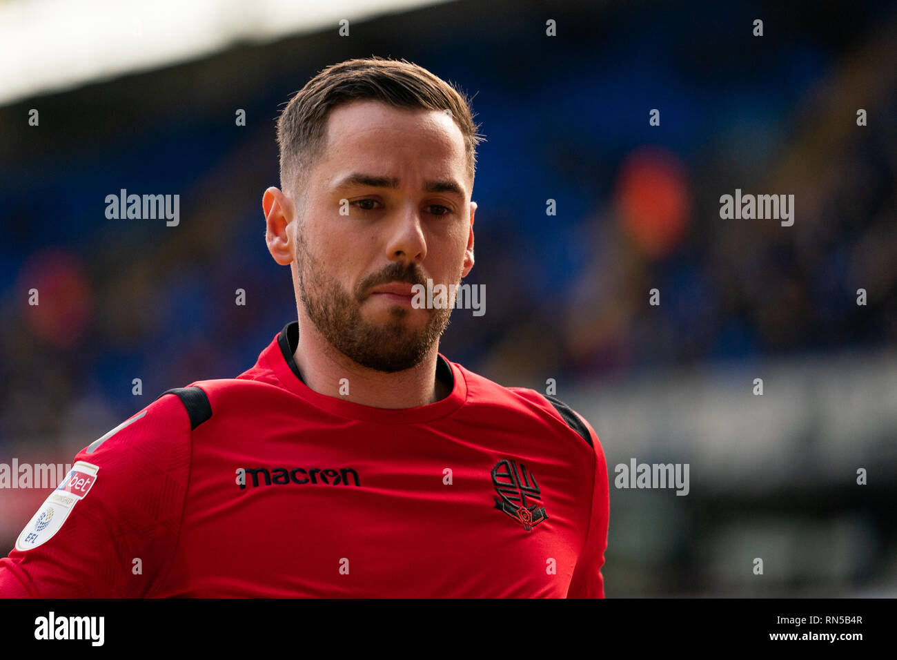 16 février 2019, le stade de l'Université de Bolton, Bolton, Angleterre ; Sky Bet Championship, Bolton Wonderers vs Norwich City ; Credit : Terry Donnelly /News Images images Ligue de football anglais sont soumis à licence DataCo Banque D'Images