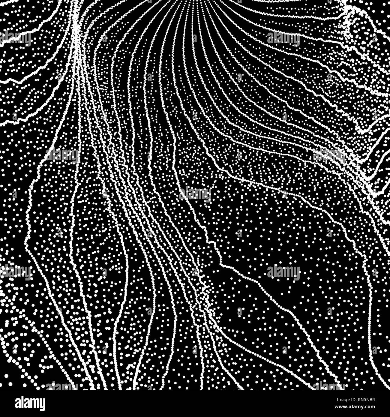 Tableau avec particules Dynamique. La technologie 3D de style futuriste. Résumé fond. La texture. Vector Illustration. Illustration de Vecteur