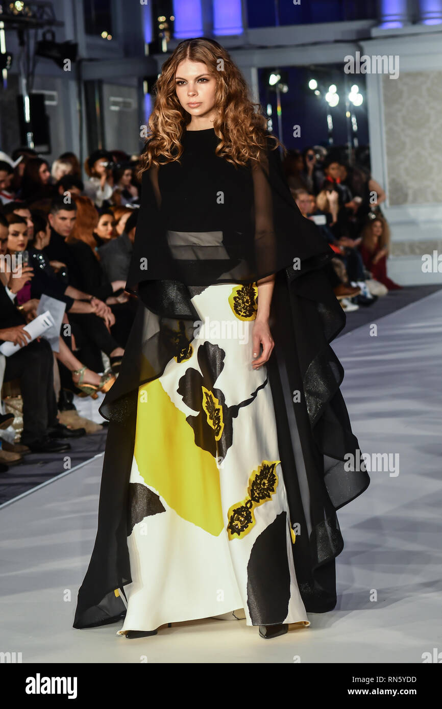 Londres, Royaume-Uni. 16 février 2019. Histoires de Saoudite Fashion Show AW19, De Vere Grand Connaught Rooms, Londres, Royaume-Uni. 16 févr. 2019. Credit Photo : Alamy/Capital Live News Banque D'Images