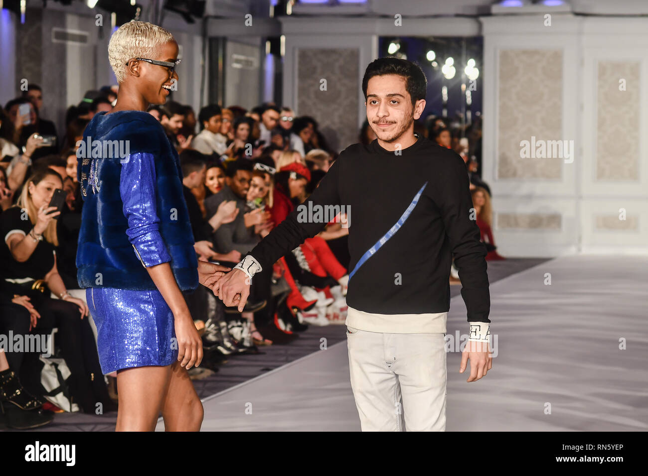 Londres, Royaume-Uni. 16 février 2019. Histoires de Saoudite Fashion Show AW19, De Vere Grand Connaught Rooms, Londres, Royaume-Uni. 16 févr. 2019. Credit Photo : Alamy/Capital Live News Banque D'Images