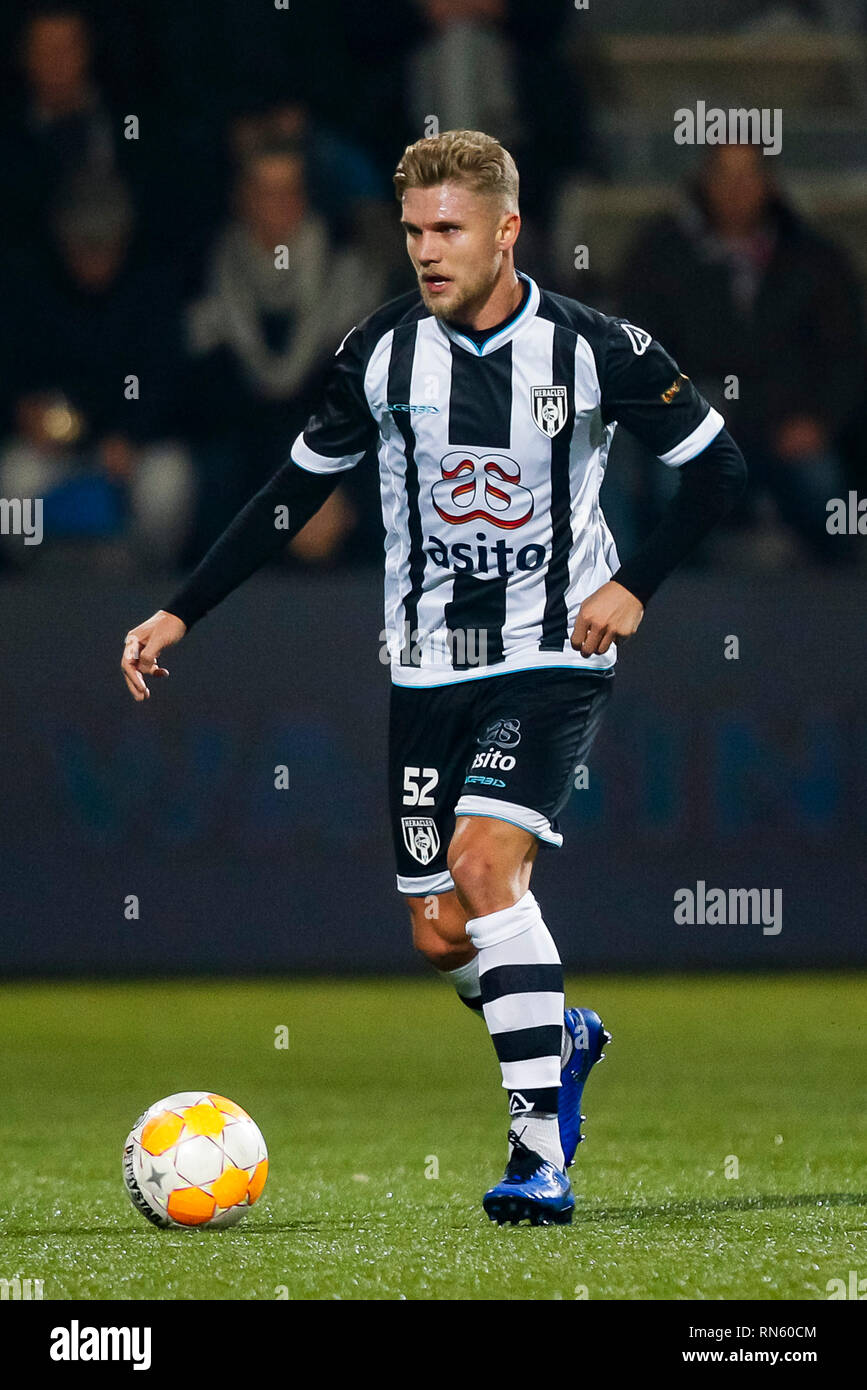 , Heracles Almelo ALMELO - Fortuna Sittard 6-0, 16-02-2019 football, saison 2018 de l'Eredivisie néerlandaise - 2019, Polman Stadium, Heracles Almelo dvd Alexander Merkel Banque D'Images