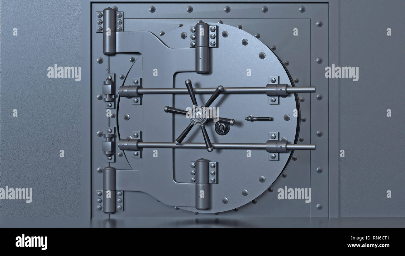 Chambre forte de banque porte. Le rendu 3d. Banque D'Images