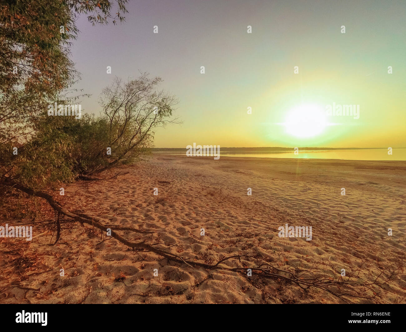 Incroyable sur la mer au coucher du soleil paysage close-up Banque D'Images