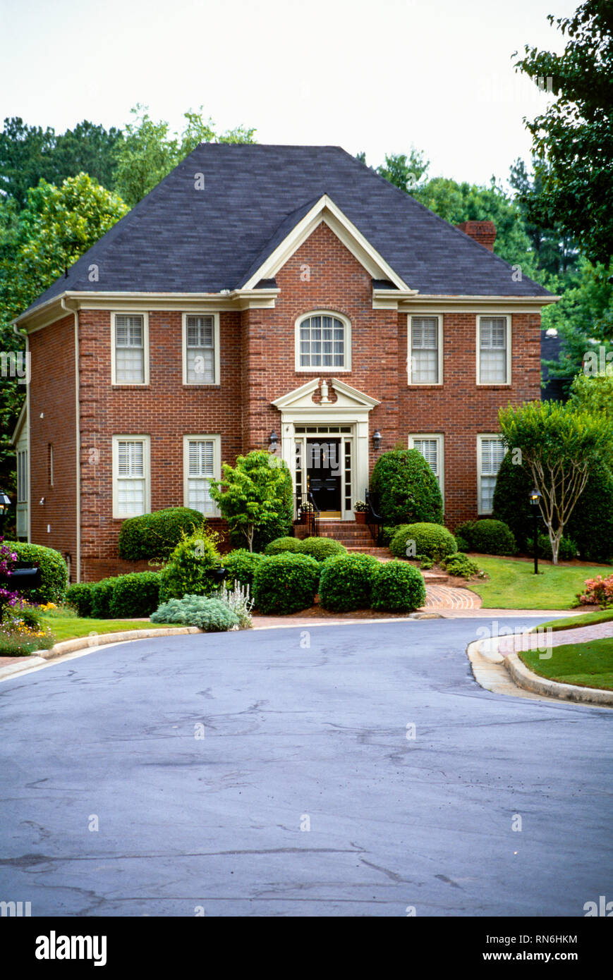Maison de banlieue bien tenue à Atlanta, Georgia, USA Banque D'Images