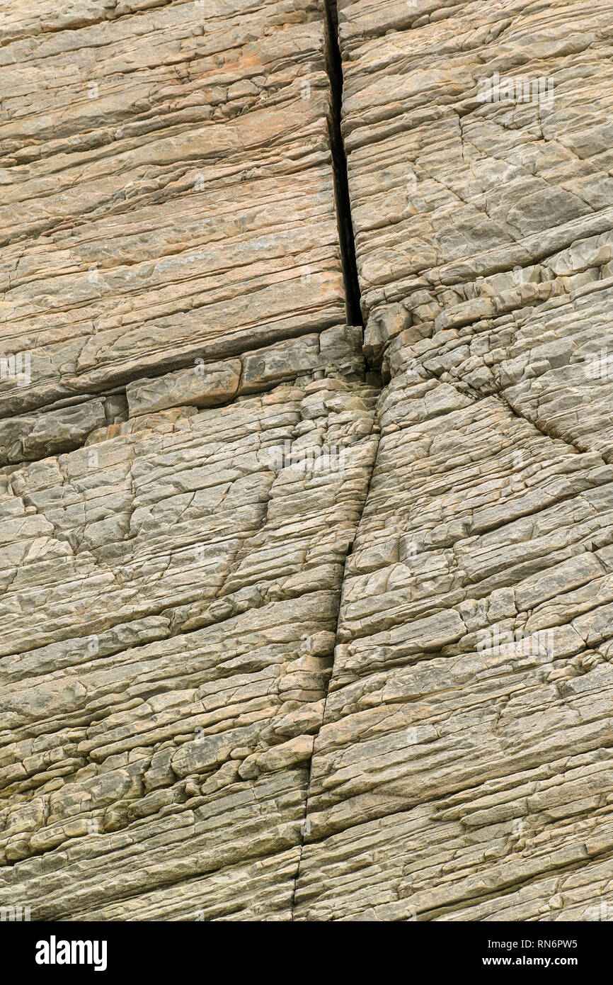 Résumé de roches et de sable lisse sur Magera plage, près de l'hôtel Adara, d'Irlande, Europe Banque D'Images