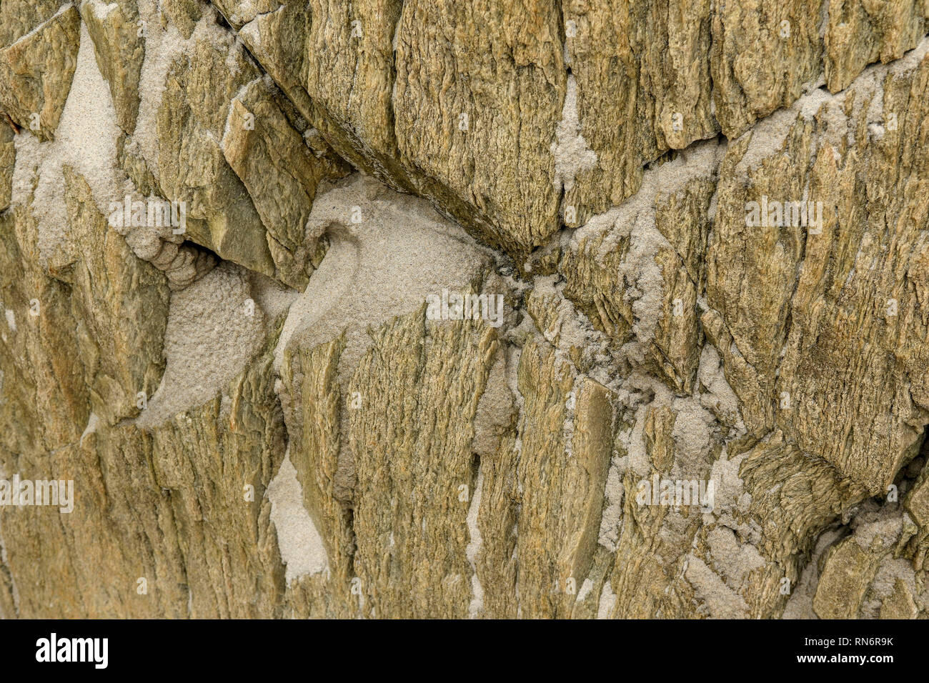 Résumé de roches et de sable lisse sur Magera plage, près de l'hôtel Adara, d'Irlande, Europe Banque D'Images