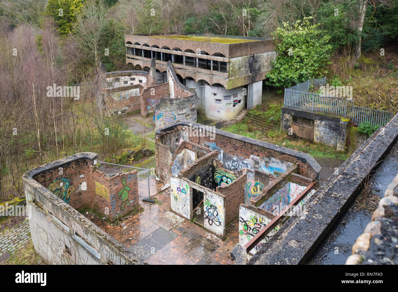 Couvent de moniales au St Peter's Seminary en 2019 - une liste d'un bâtiment de style brutaliste ancien prêtre et son centre de formation, l'Ecosse, Cardross Banque D'Images