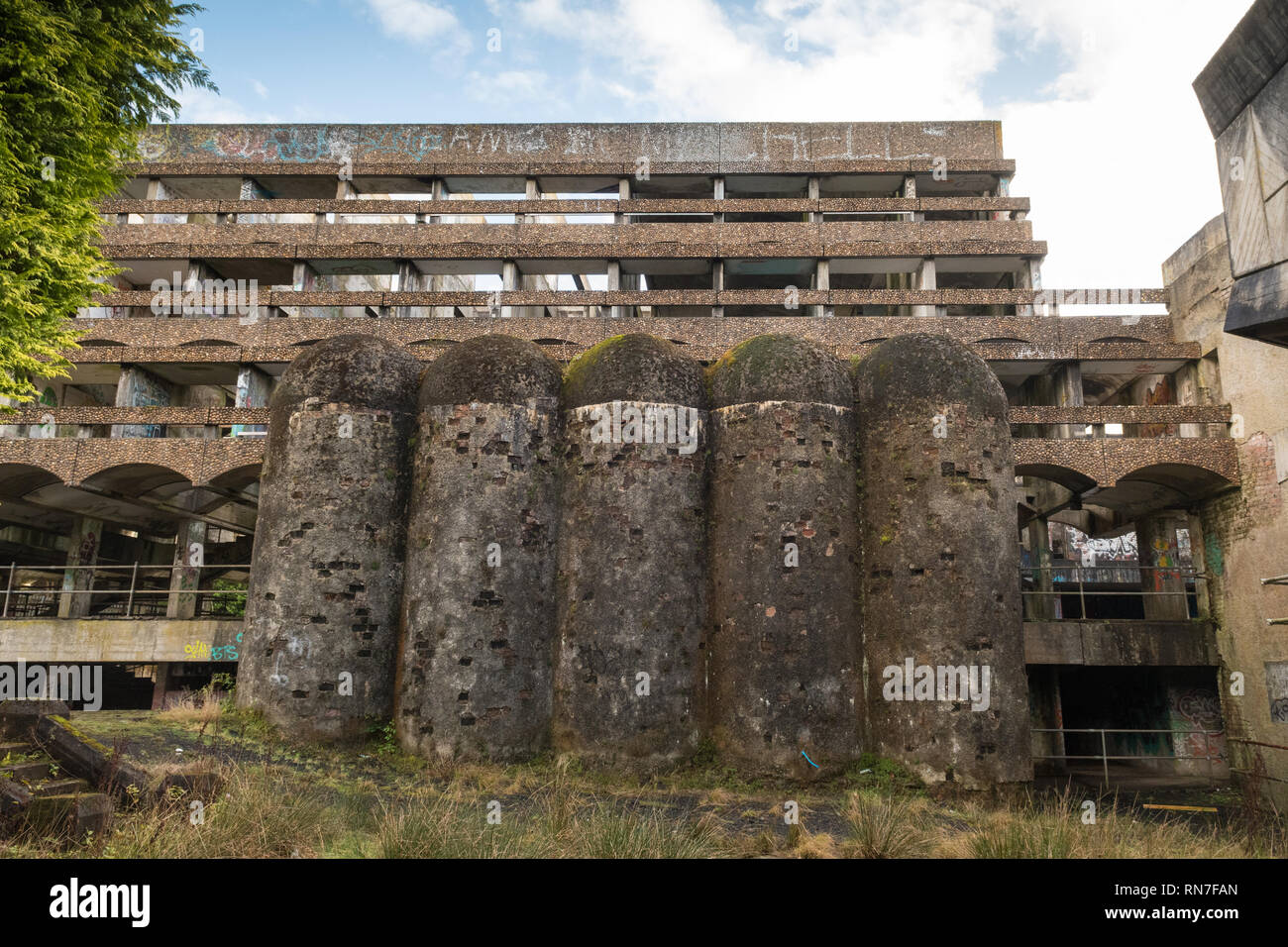 St Peter's Seminary en 2019 - une liste d'un bâtiment de style brutaliste et ancien prêtre de le centre de formation à Cardross, Argyll and Bute, Ecosse Banque D'Images