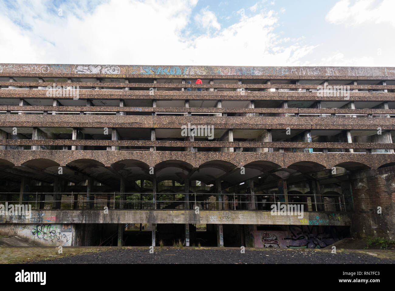 St Peter's Seminary en 2019 - une liste d'un bâtiment de style brutaliste et ancien prêtre de le centre de formation à Cardross, Argyll and Bute, Ecosse Banque D'Images