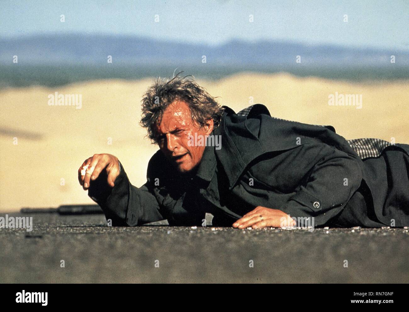 RUTGER HAUER, L'HITCHER, 1986 Banque D'Images
