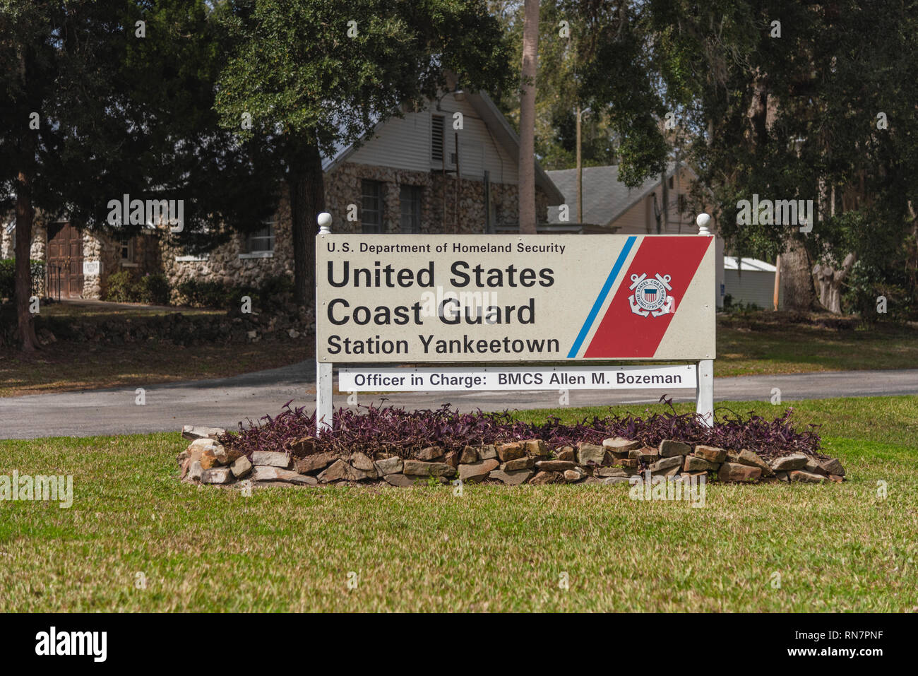 La station de la Garde côtière des États-Unis Yankeetown, Florida USA Banque D'Images