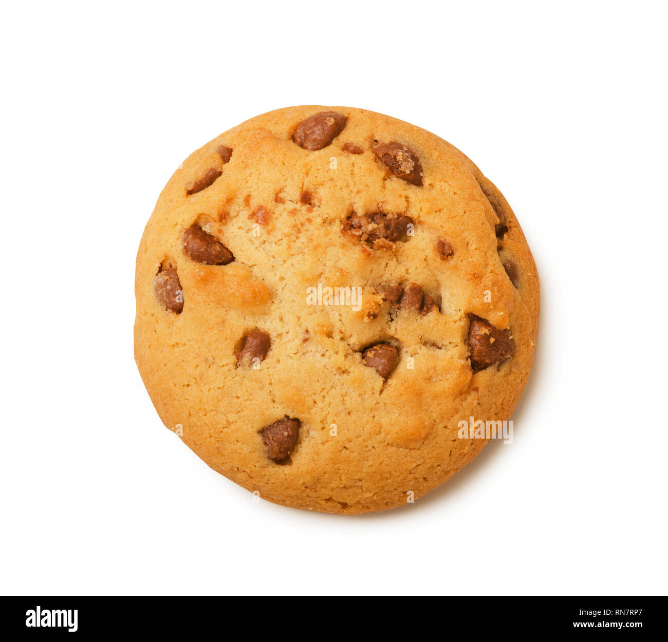 Cookies aux pépites de chocolat isolé sur fond blanc Banque D'Images