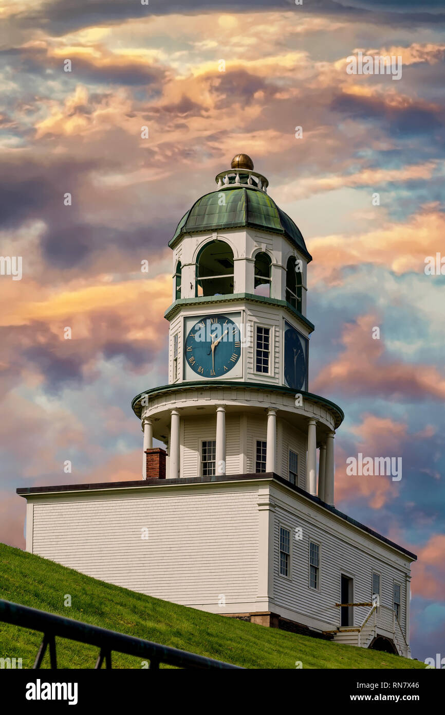 Halifax Ville Horloge sur Green Hill Banque D'Images