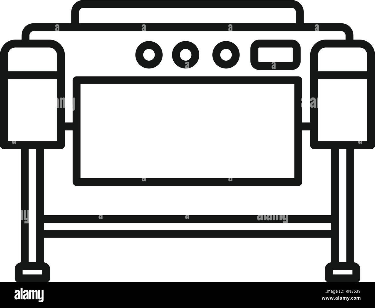 L'icône de l'imprimante traceur. Traceur imprimante aperçu l'icône vecteur pour la conception web isolé sur fond blanc Illustration de Vecteur