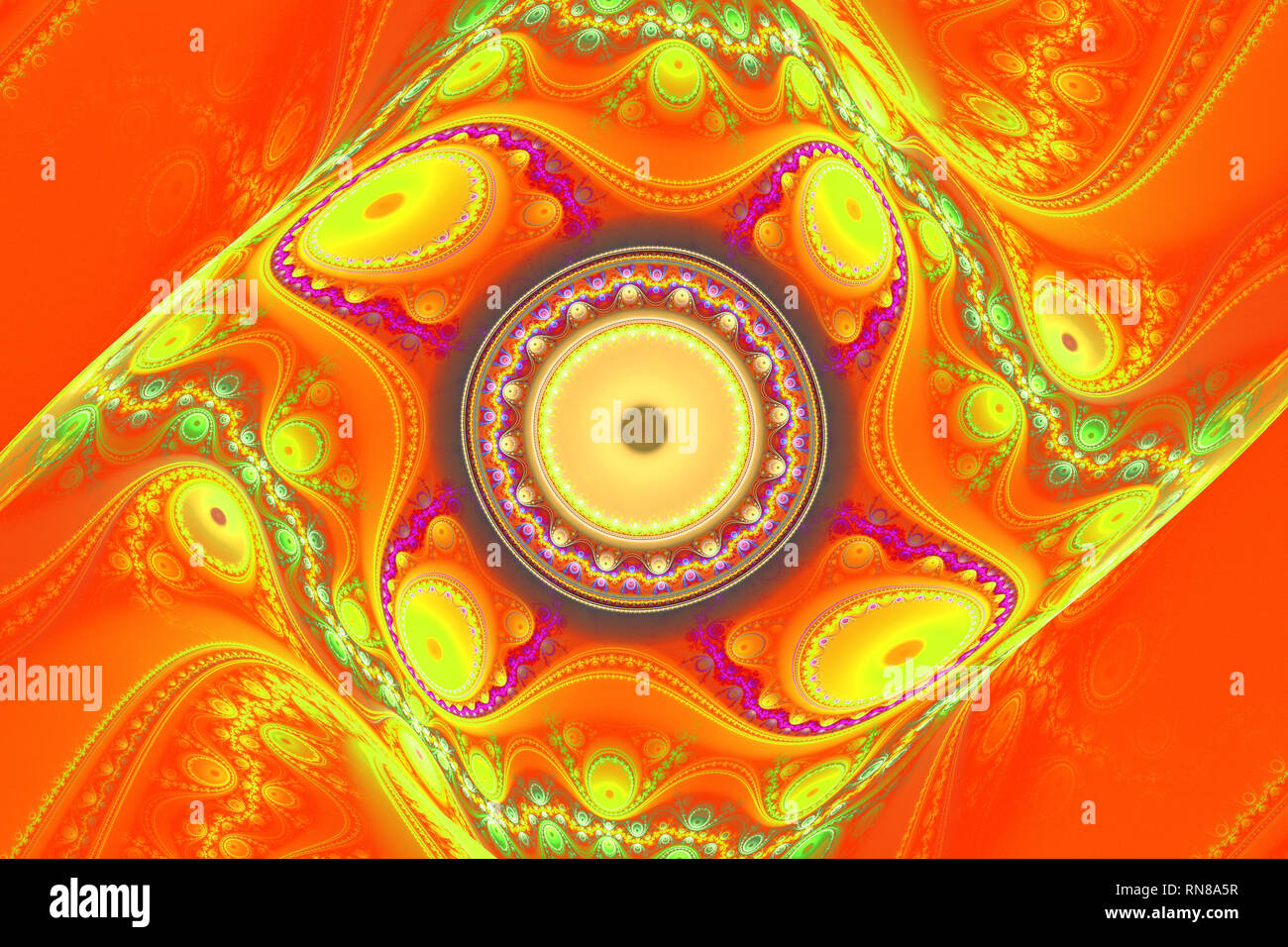 Fraktal fractal papier peint noir et des formes géométriques colorées illustrer l'univers de l'espace galaxy explosion fréquence magique ou galaxies. Banque D'Images