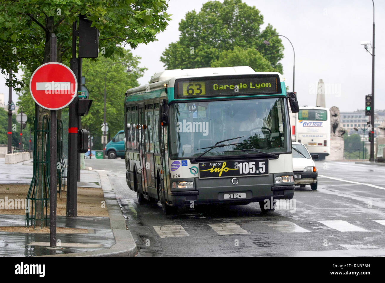 Bus RATP, Paris, France Banque D'Images