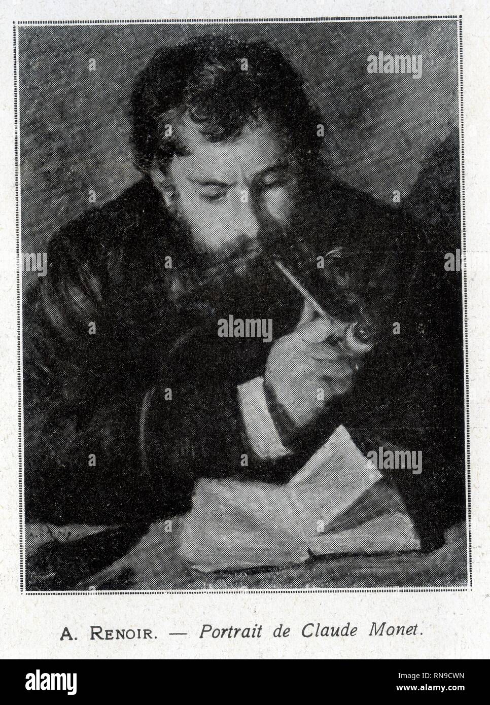 Un portrait de Renoir Claude Monet. Banque D'Images