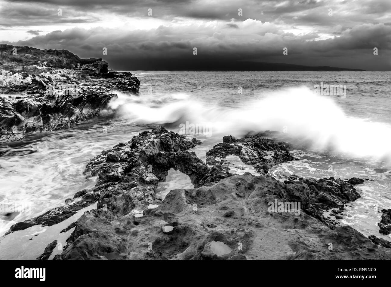 Kapalua en monochrome Banque D'Images