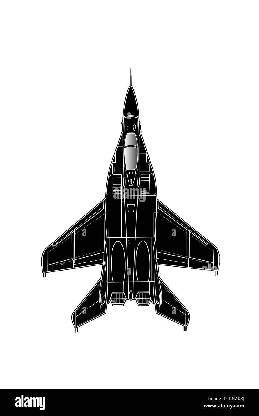 Avion De Chasse Dessin Couleur Avion de chasse à réaction moderne russe. Dessiner des vecteurs Image  Vectorielle Stock - Alamy