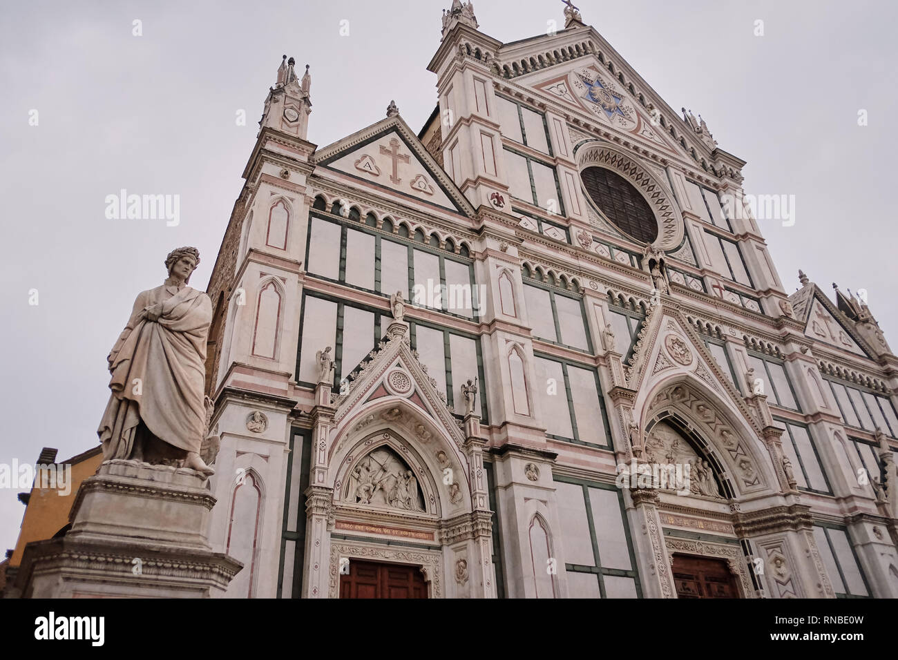 Florence, Italie - 20 mai 2017 : La Basilique de Santa Croce (Basilique de la Sainte Croix) Banque D'Images