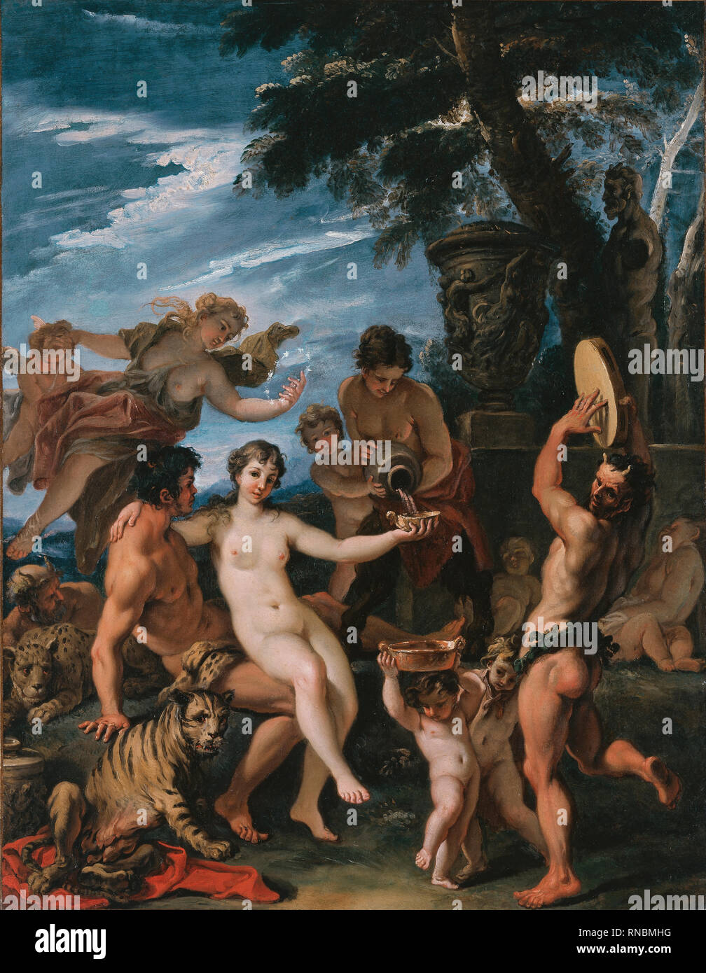 Sebastiano Ricci (Belluno, 1659-Venise, 1734). Bacchus et Ariane (ca. 1691 - 1694). Huile sur toile. 94 x 75 cm. Musée : Musée national Musée Thyssen-Bornemisza, Madrid. Banque D'Images