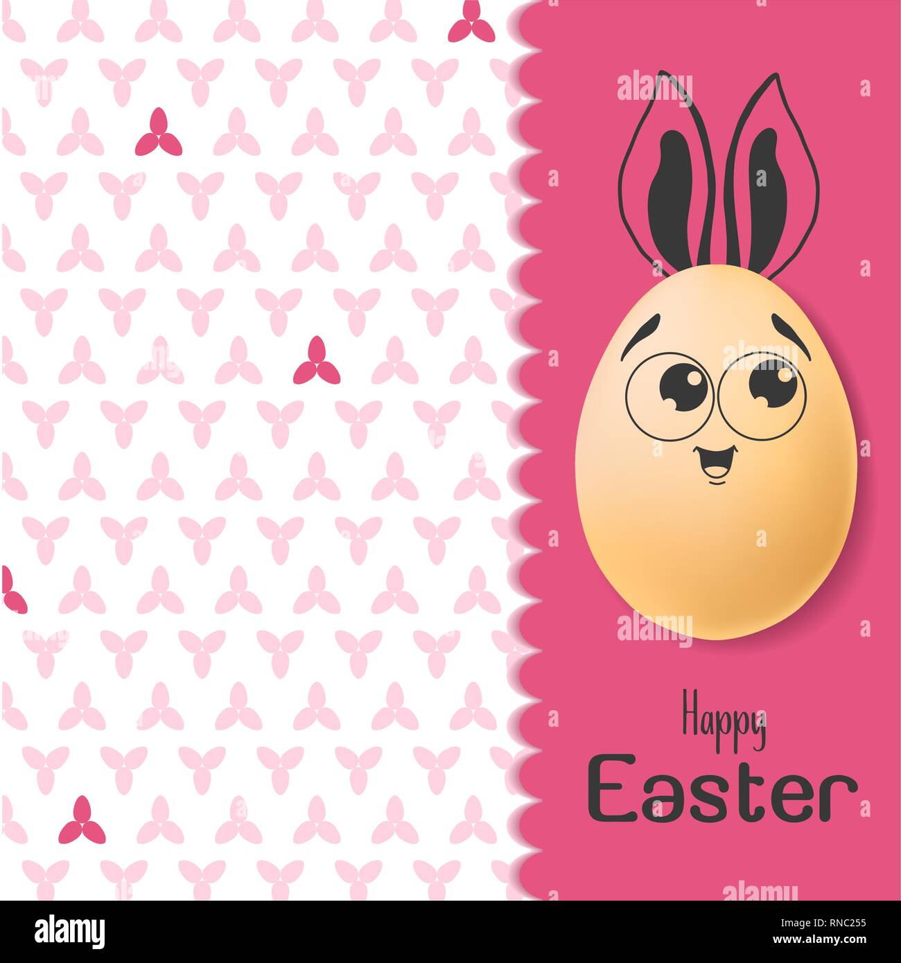 Carte de Pâques couleur réaliste avec les œufs et les éléments. Vector Illustration de Vecteur