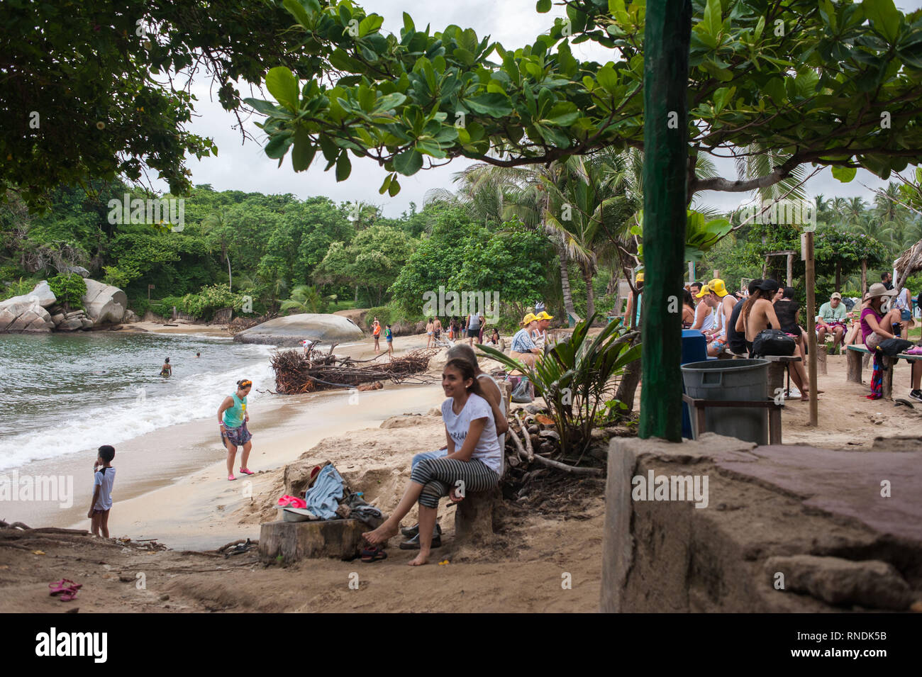 Taganga, Santa Marta, Colombie : Cabo San Juan. Parc Naturel National. Banque D'Images