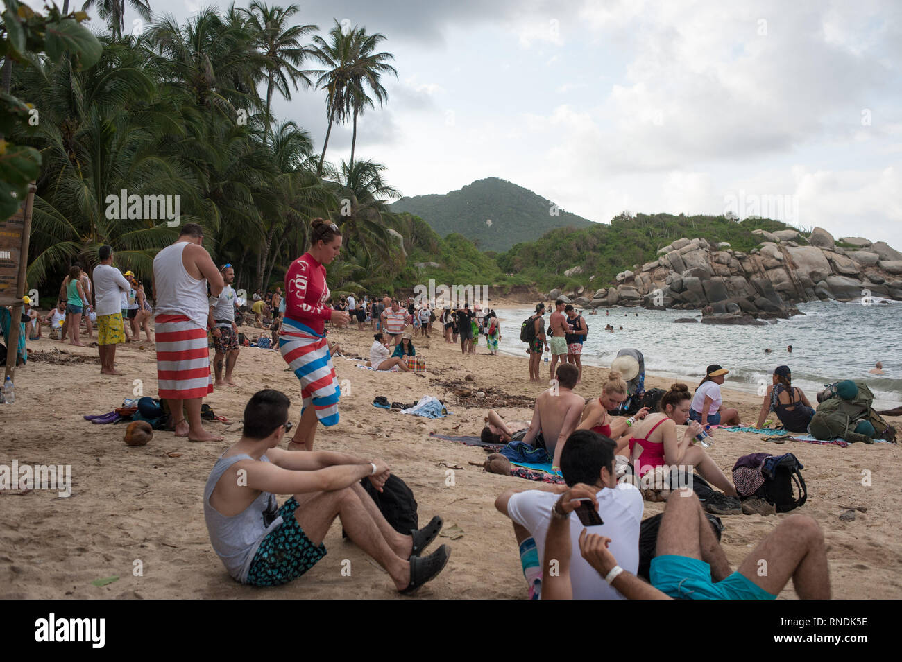 Taganga, Santa Marta, Colombie : Cabo San Juan. Parc Naturel National. Banque D'Images