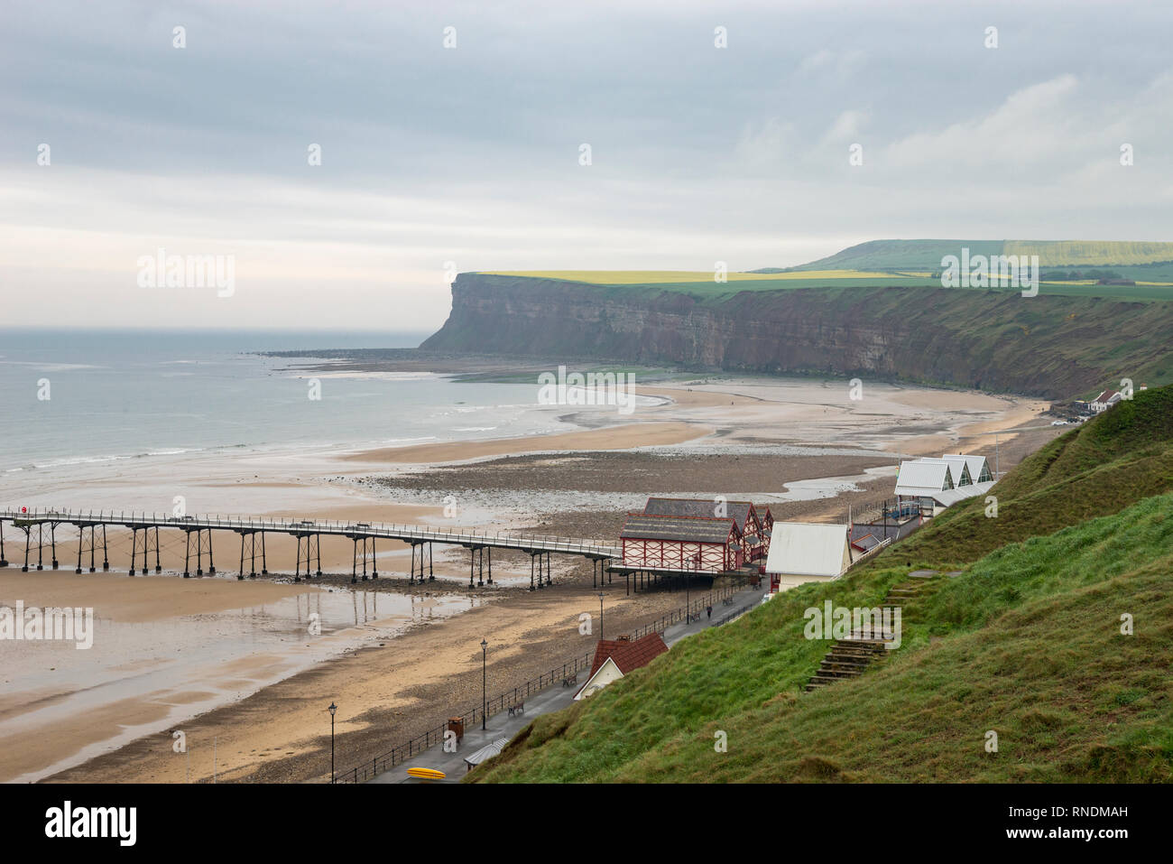 La plage de Sawai madhopur, North Yorkshire, Angleterre Banque D'Images