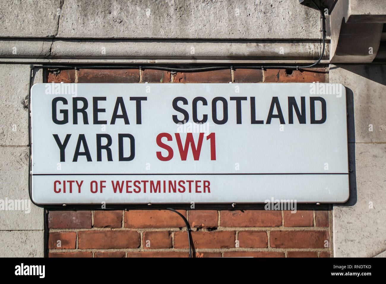 Great Scotland Yard SW1 road sign Banque D'Images