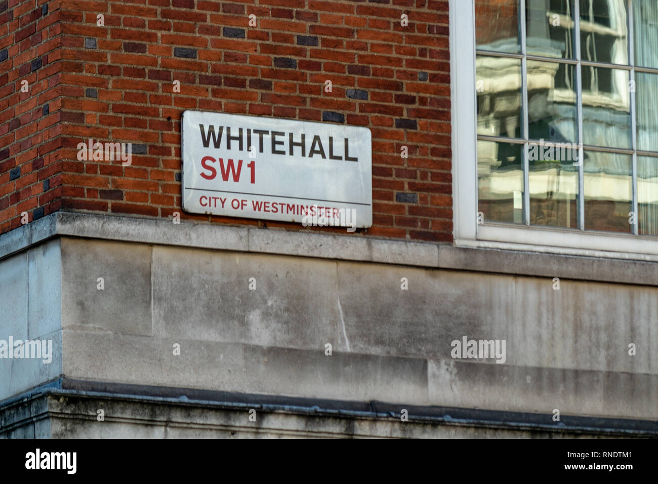 Whitehall Street sign Londres Banque D'Images