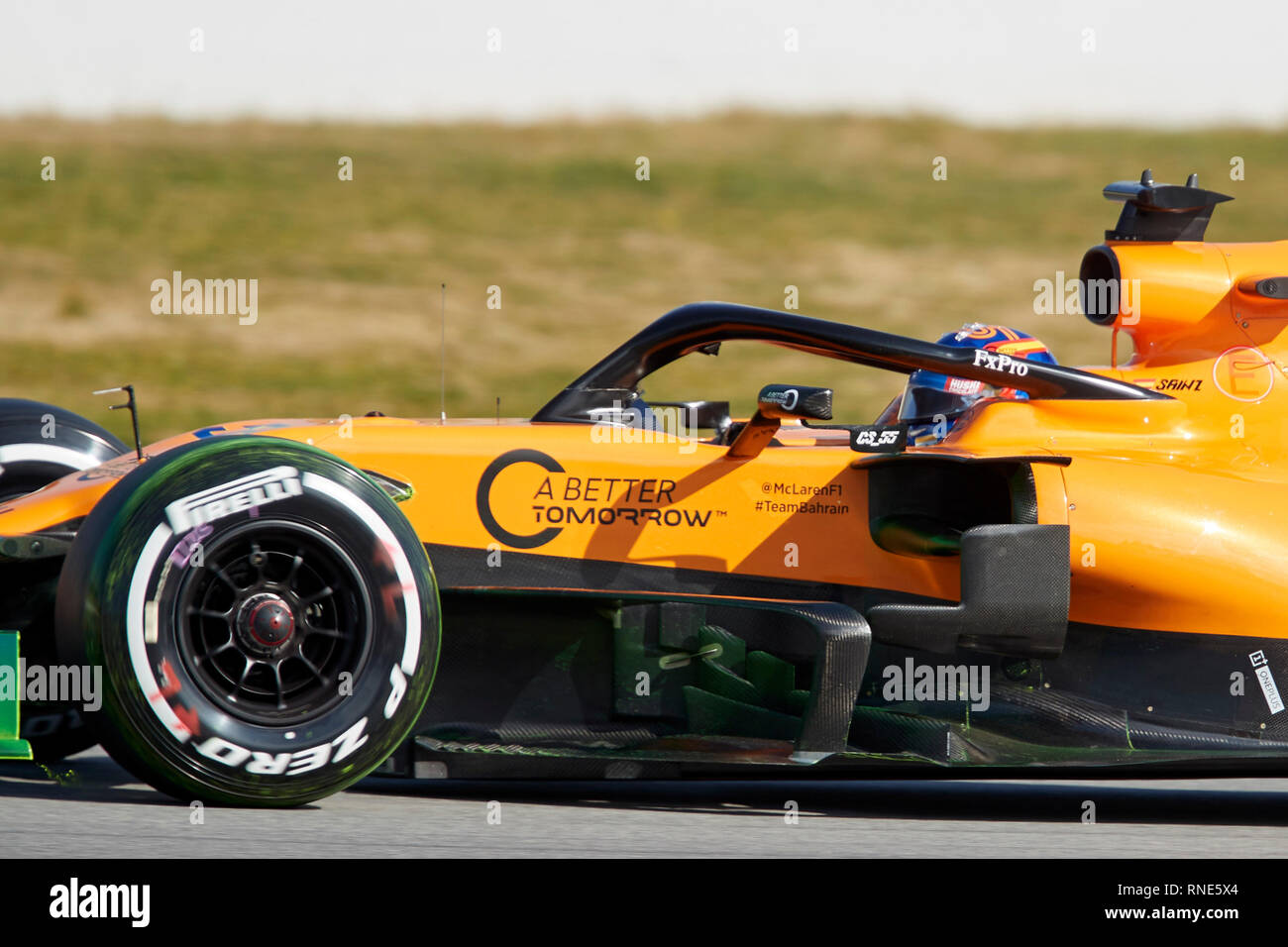 Barcelone, Espagne. Feb 18, 2019. Carlos Sainz (McLaren F1 Team) vu en action au cours de l'hiver jours d'essai sur le circuit de Catalunya à Montmelo (Catalogne). Credit : SOPA/Alamy Images Limited Live News Banque D'Images