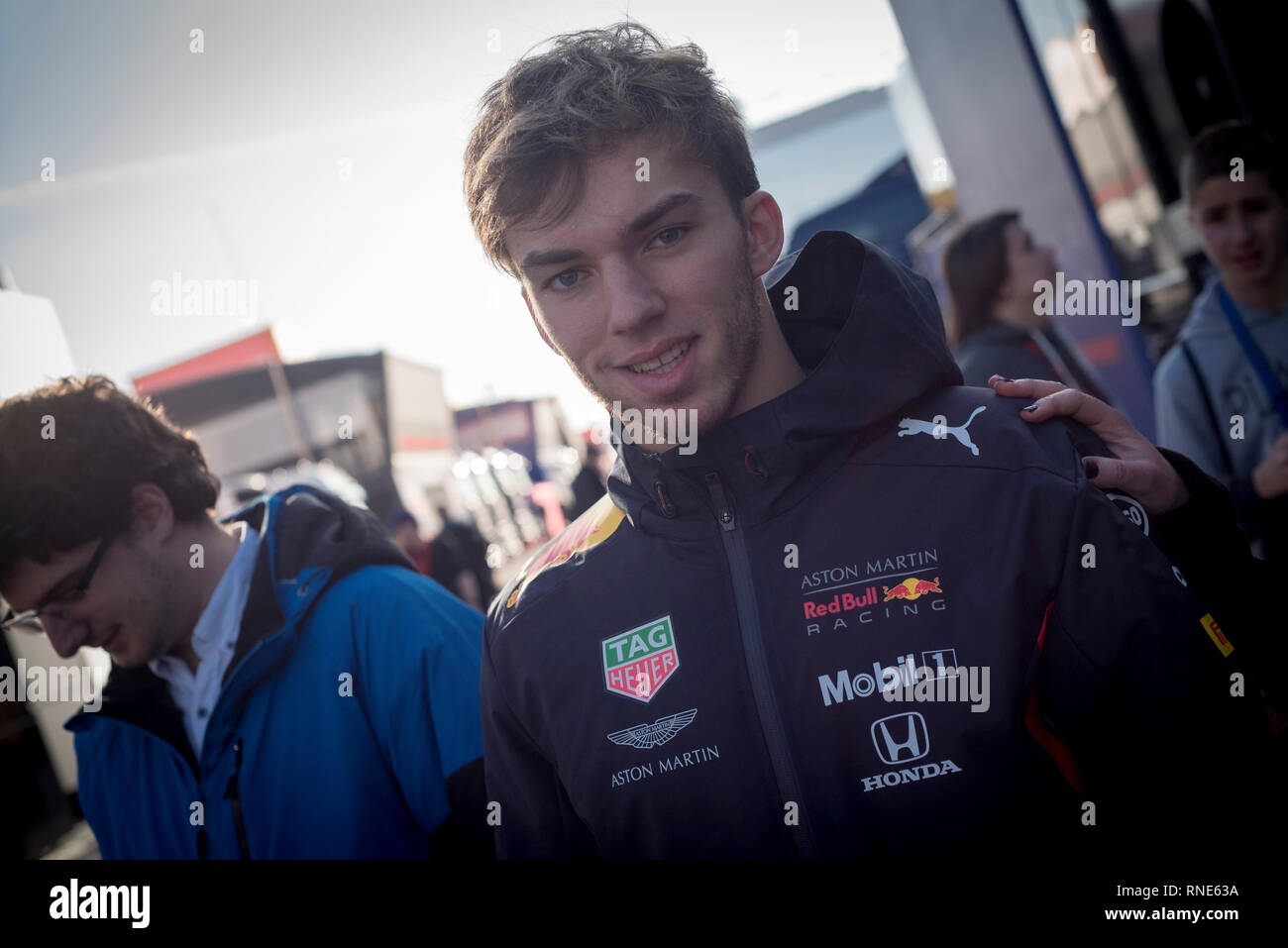 Montmelo, Barcelone, Espagne. Feb 18, 2019. Pierre Gasly de Red Bull Racing sur le circuit de Catalunya à Montmelo (province de Barcelone). Crédit : Jordi Boixareu/Alamy Live News Banque D'Images