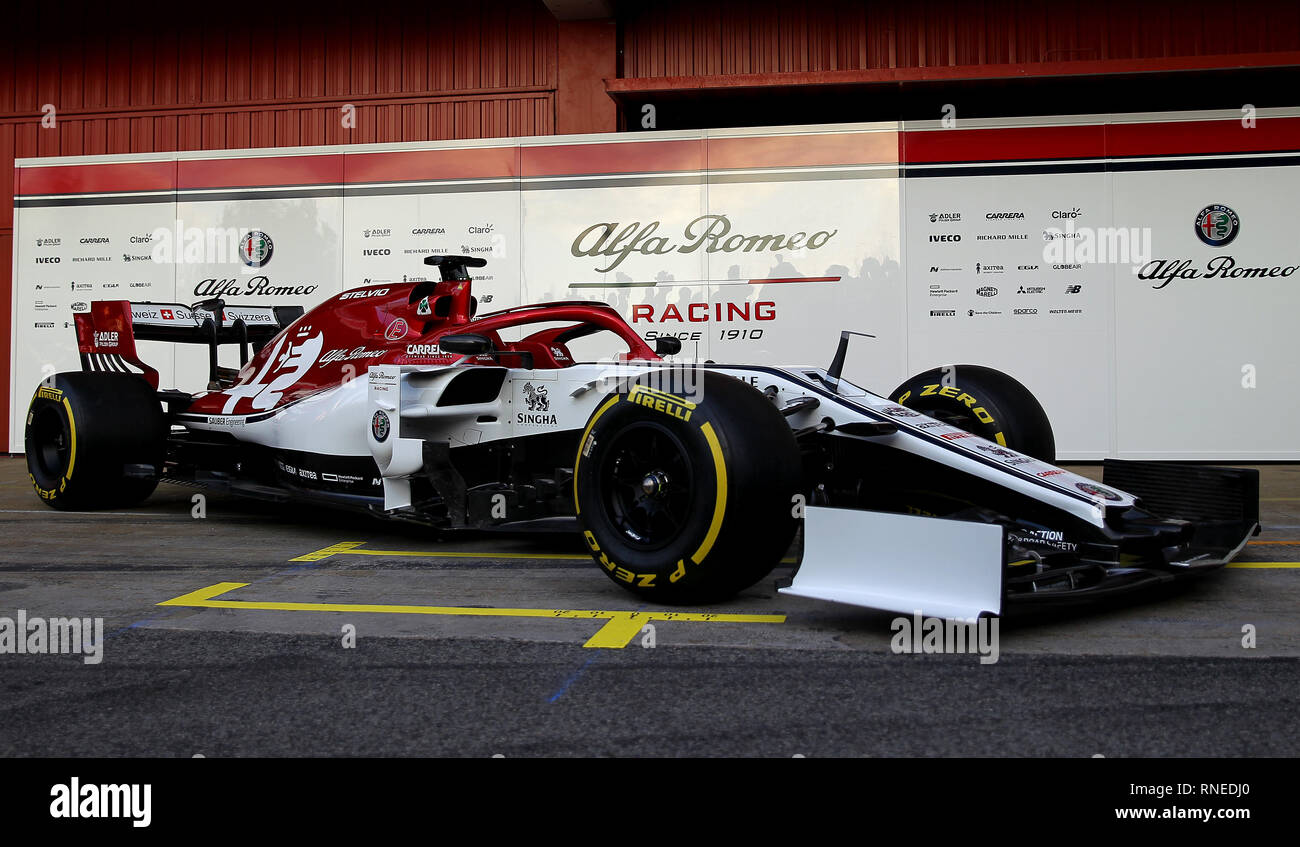 Montmelo, Espagne. Feb 18, 2019. Alfa Romeo Sauber Montmelo Barcelone 18-02-2019 Circuit de Catalunya 2019 Test Formule 1 Foto Federico Basile/Insidefoto insidefoto Crédit : srl/Alamy Live News Banque D'Images