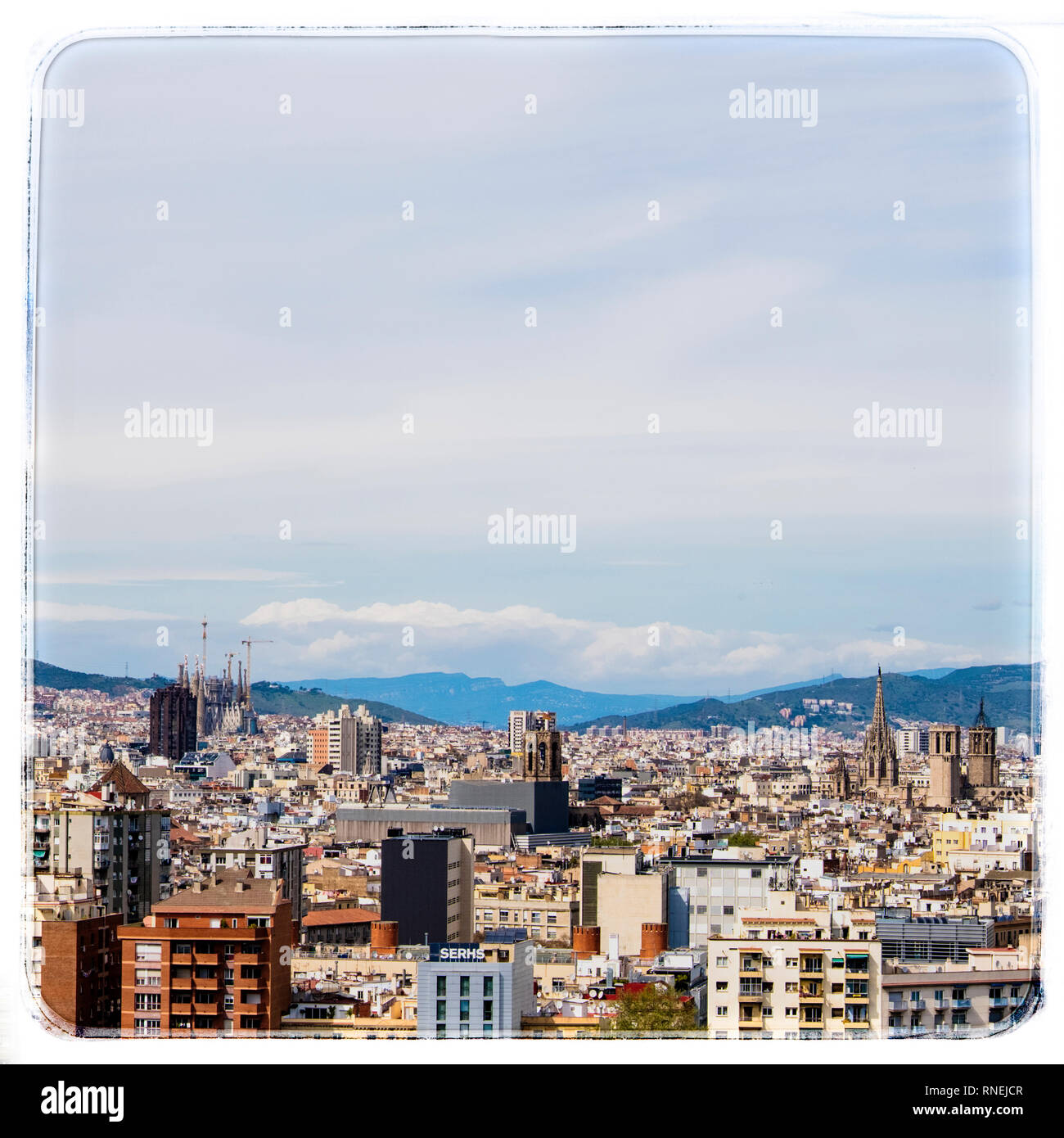 Paysage urbain de Barcelone Banque D'Images