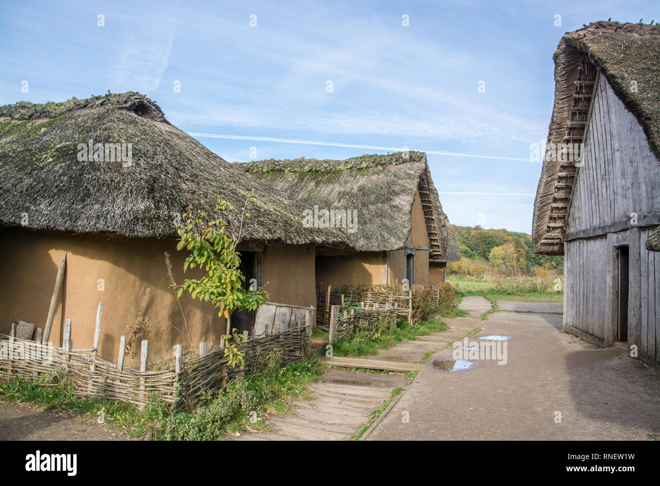 Hedeby était un important comptoir commercial de l'âge Viking danois près de l'extrémité sud de la péninsule du Jutland, maintenant dans le district de Holstein de l'o Banque D'Images