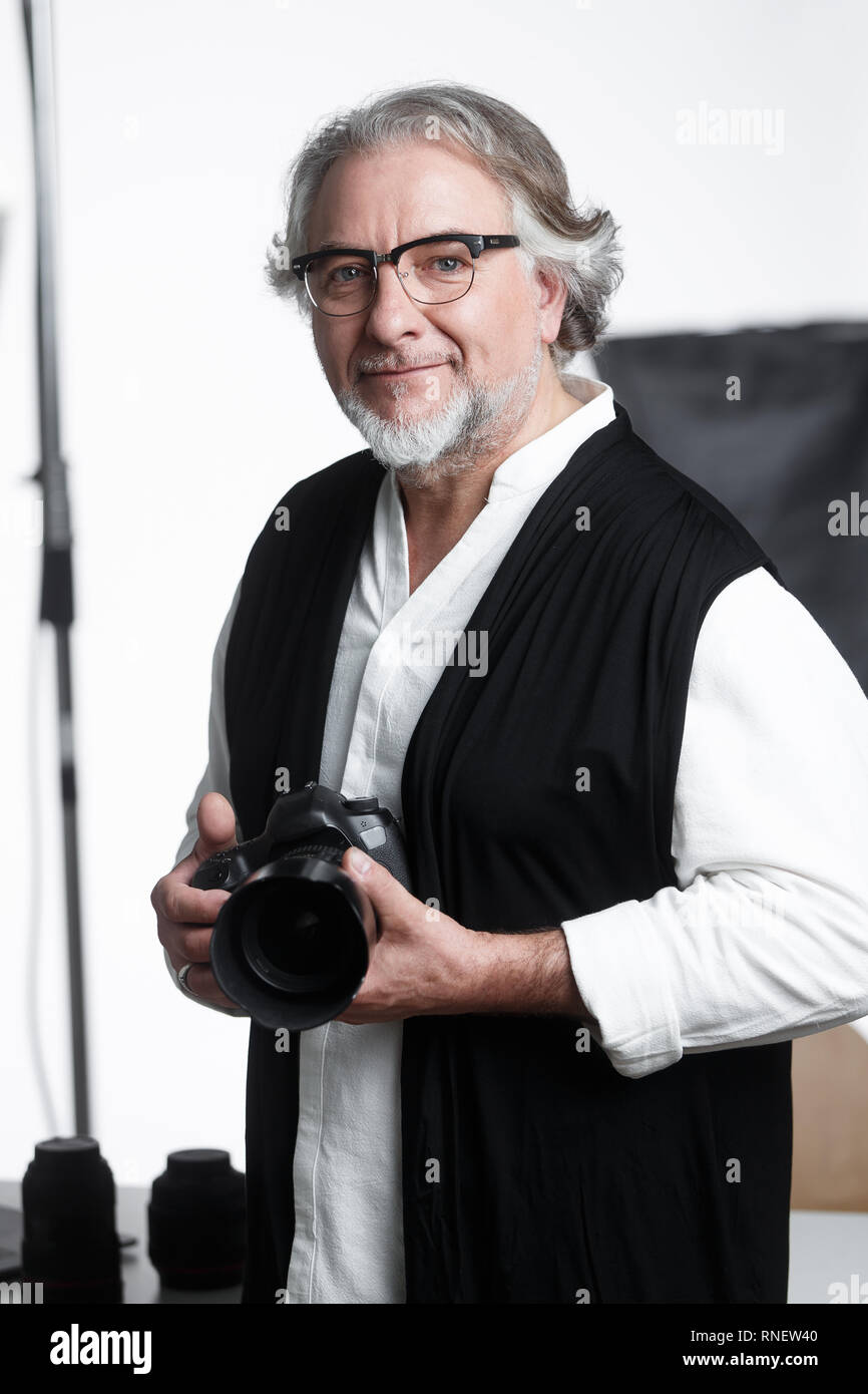 Un photographe professionnel Banque D'Images