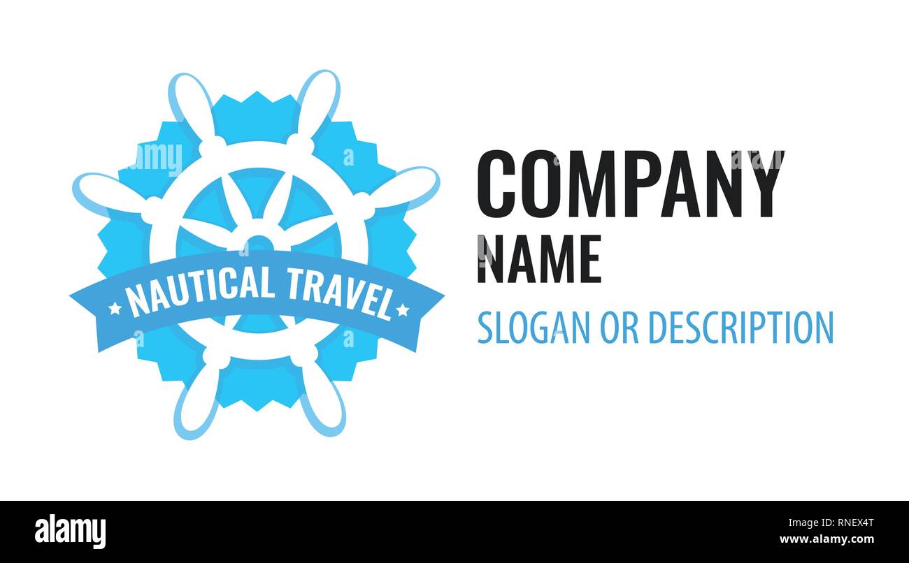 Badge de vecteur avec volant navire isolé sur fond blanc Illustration de Vecteur