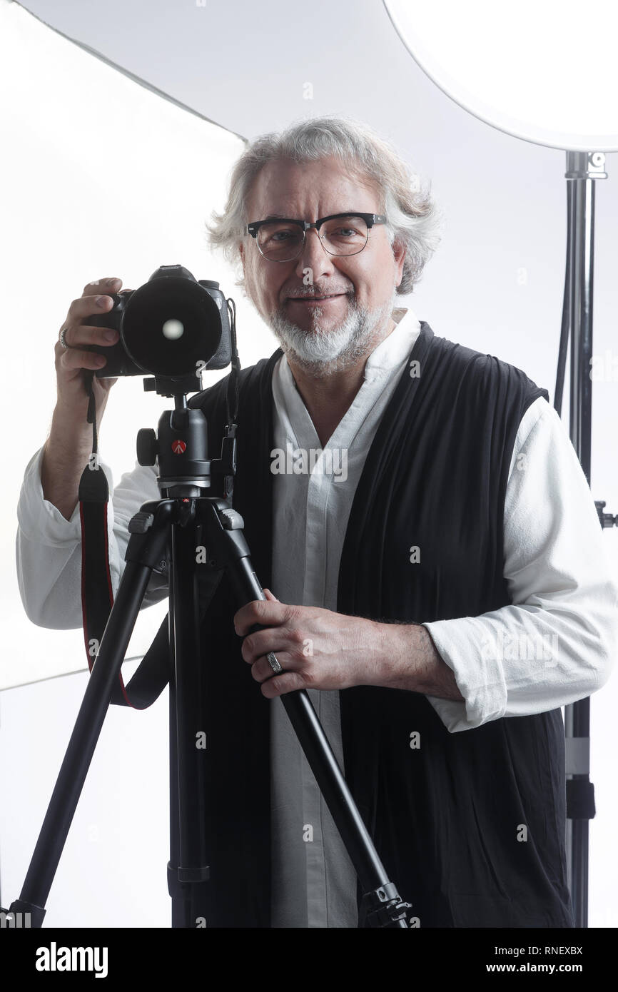 Un photographe professionnel Banque D'Images