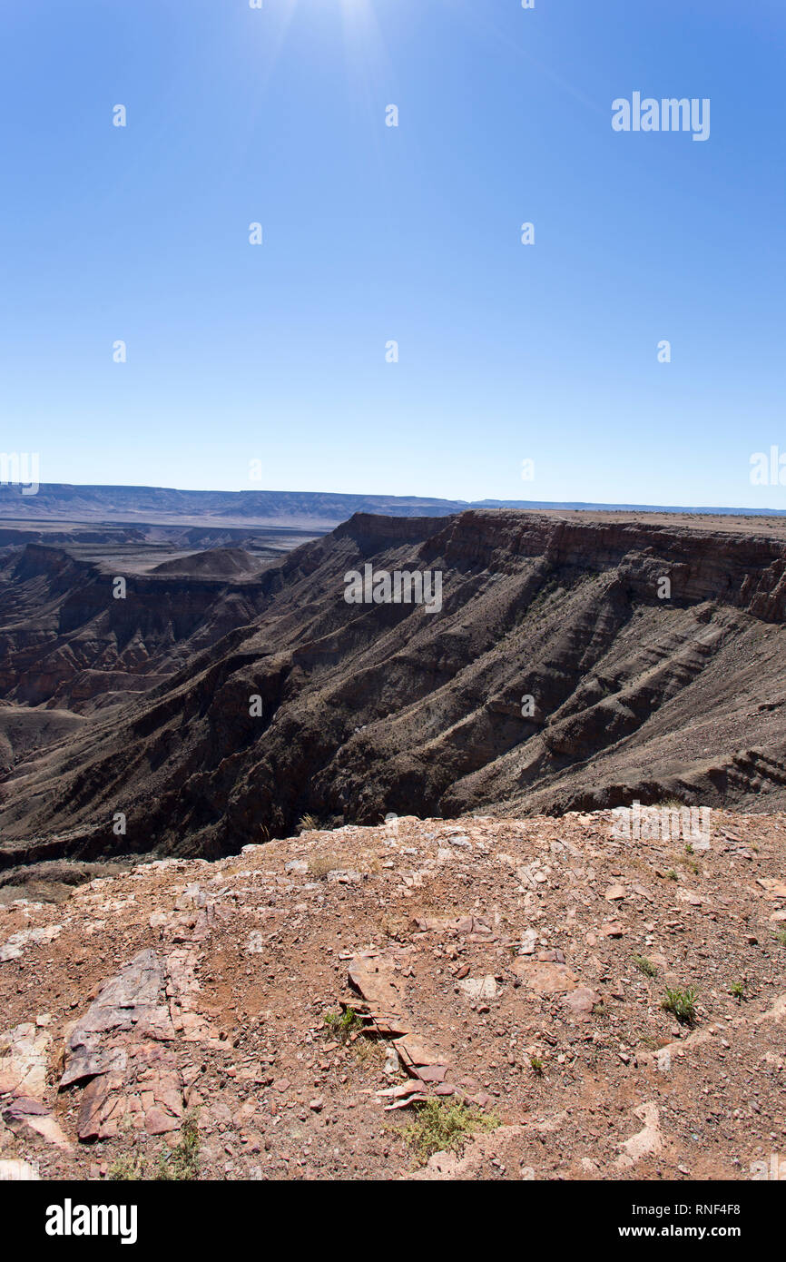 Belle vue sur Fishriver canyon en Namibie Banque D'Images