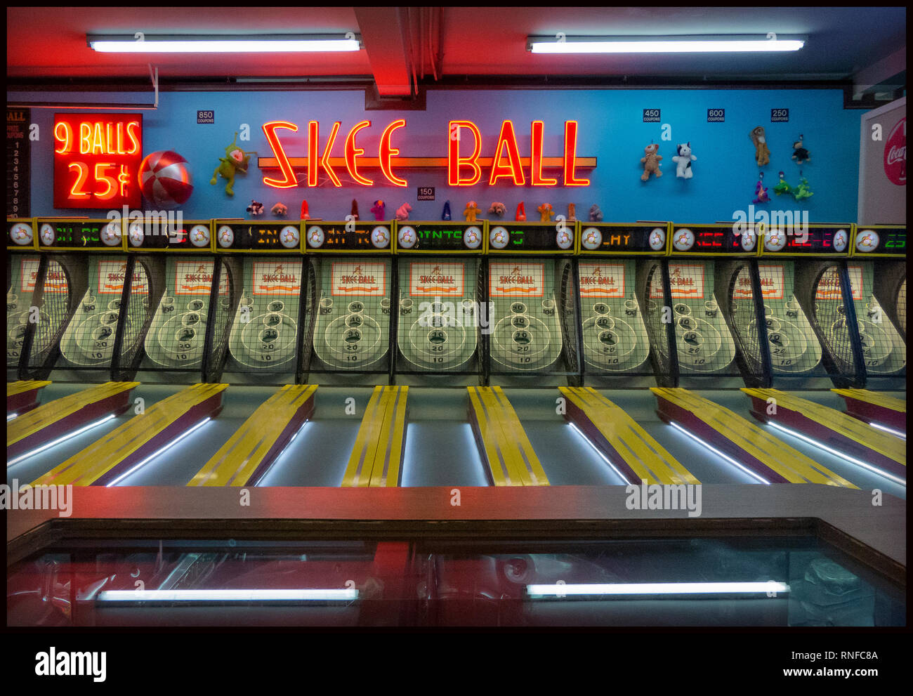 Jeux d'arcade Ball Skee Banque D'Images