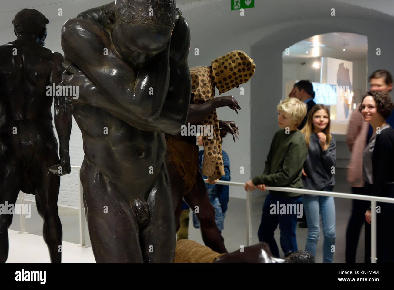 Sculptures de l'Afrique noire dans l'AfricaMuseum / Musée Royal de l'Afrique centrale, de l'ethnographie et d'histoire naturelle, musée de Tervuren, Belgique Banque D'Images