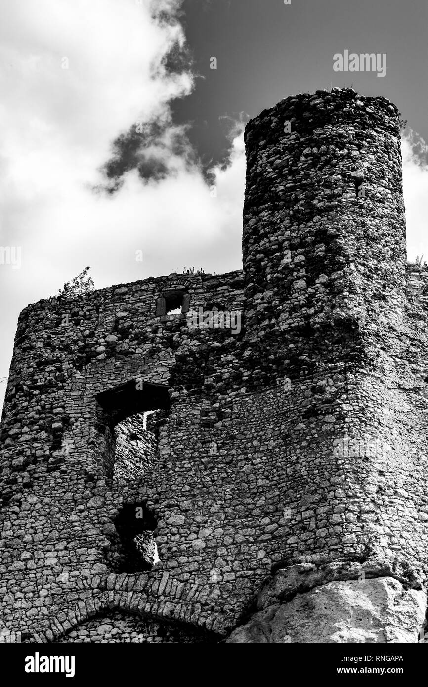 Ruines du château médiéval de détails Banque D'Images