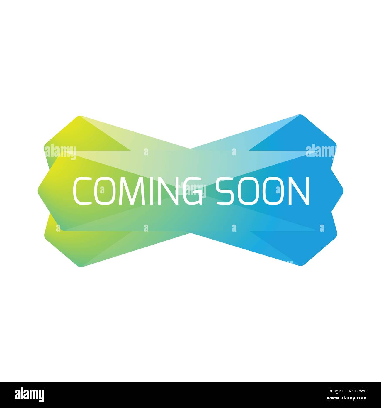 Bientôt les bandeaux web low poly Illustration de Vecteur